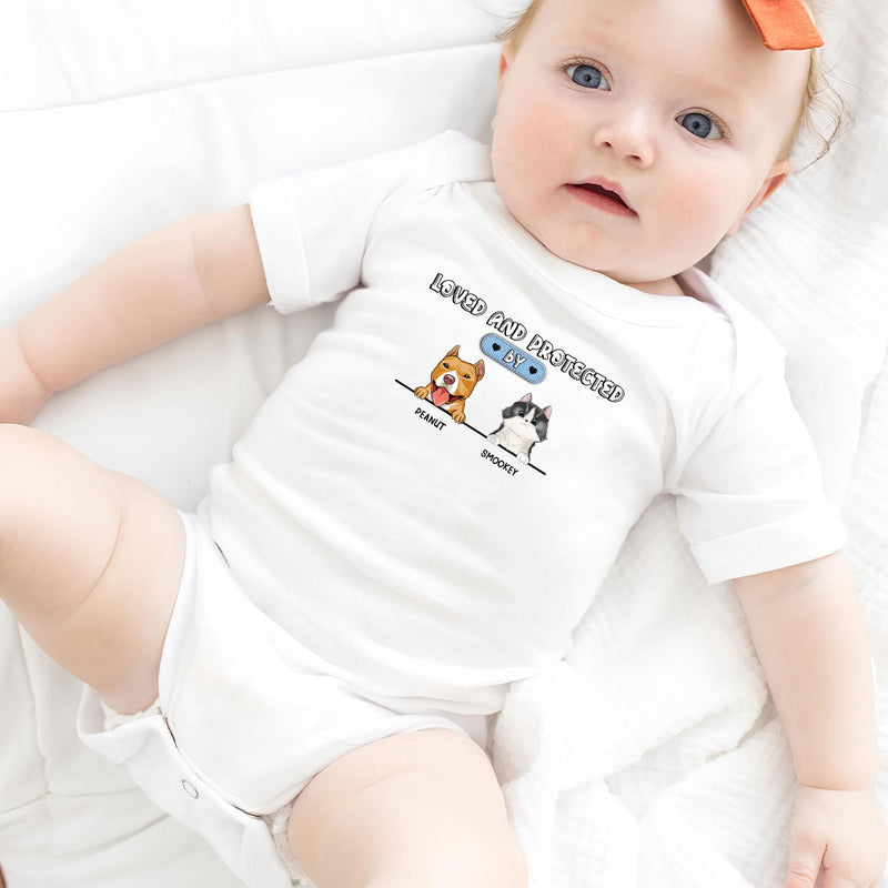 Loved And Protected - Personalized Custom Baby Onesie