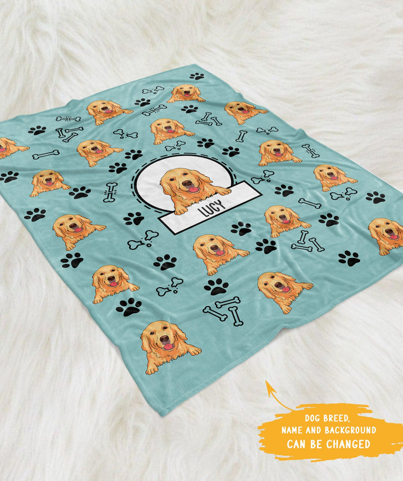 Lovely Dog - Personalized Custom Fleece Blanket - Gifts For Dog Lovers