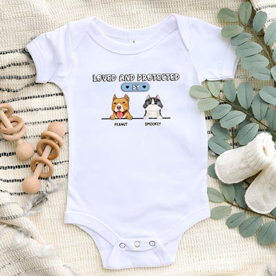 Loved And Protected - Personalized Custom Baby Onesie