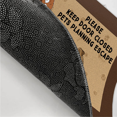 Keep Door Closed Pets - Personalized Custom Doormat