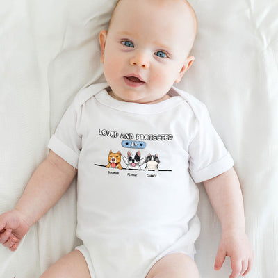 Loved And Protected - Personalized Custom Baby Onesie