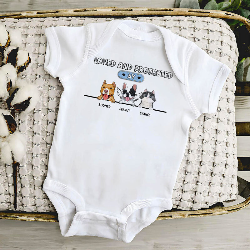 Loved And Protected - Personalized Custom Baby Onesie
