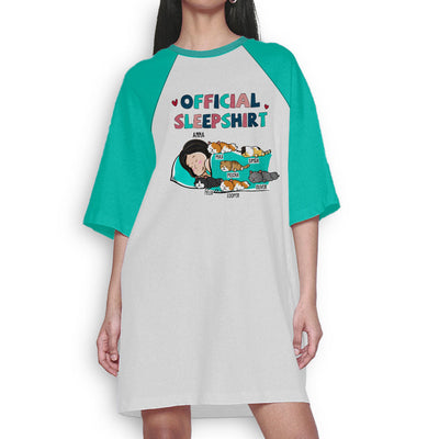 Cat Official Sleepshirt - Personalized Custom 3/4 Sleeve Dress