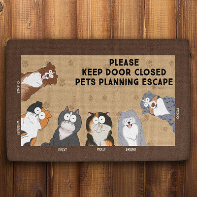 Keep Door Closed Pets - Personalized Custom Doormat