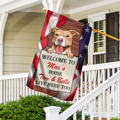 Welcome To Dog House - Personalized Custom Garden Flag