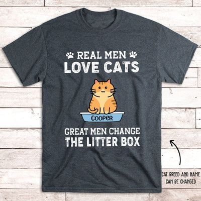 Real Men Love Cats - Personalized Custom Unisex T-shirt