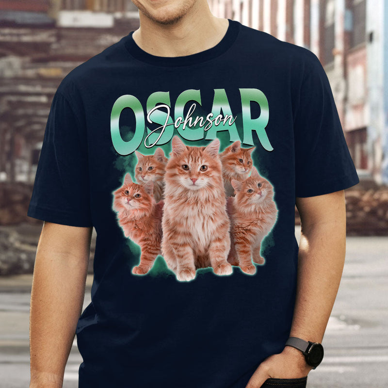 Custom Pet Face Vintage Version 2 - Personalized Custom Unisex T-shirt