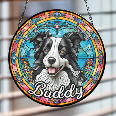 Portrait From Pet Photo - Personalized Custom Window Hanging Suncatcher