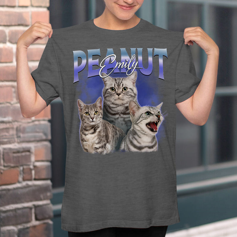 Custom Pet Face Vintage Version 2 - Personalized Custom Unisex T-shirt
