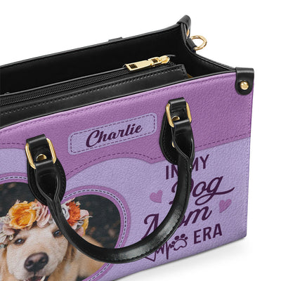 Dog Mom Era Heart - Personalized Custom Leather Bag