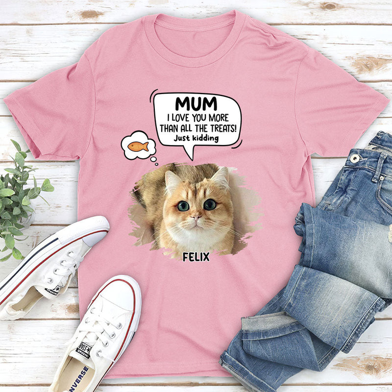 Cat Just Kidding - Personalized Custom Unisex T-shirt