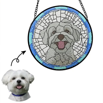 Custom Photo Im Right Here Inside Your Heart - Personalized Custom Window Hanging Suncatcher