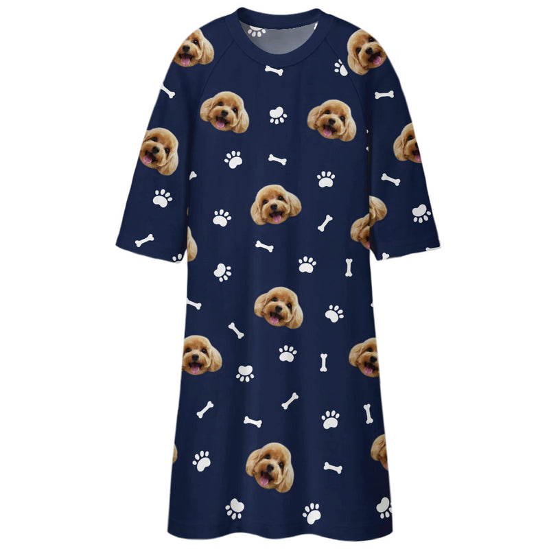 Pet Face - Personalized Custom Photo 3/4 Sleeve Dress