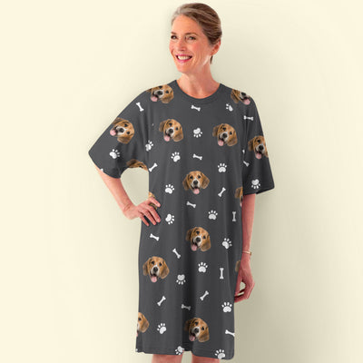 Pet Face - Personalized Custom Photo 3/4 Sleeve Dress