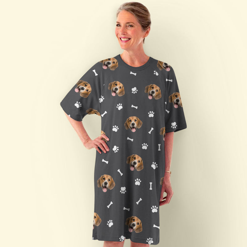 Pet Face - Personalized Custom Photo 3/4 Sleeve Dress