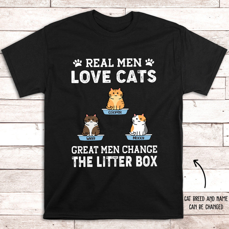 Real Men Love Cats - Personalized Custom Unisex T-shirt
