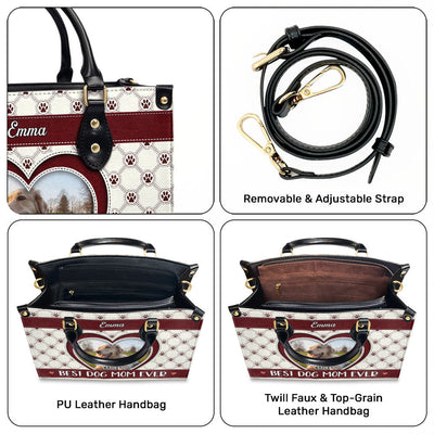 Best Fur Mom Ever - Personalized Custom Leather Bag