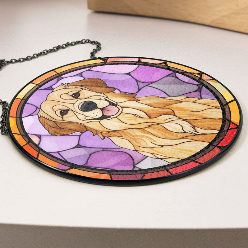 Dog Photo Version 2 - Personalized Custom Window Hanging Suncatcher