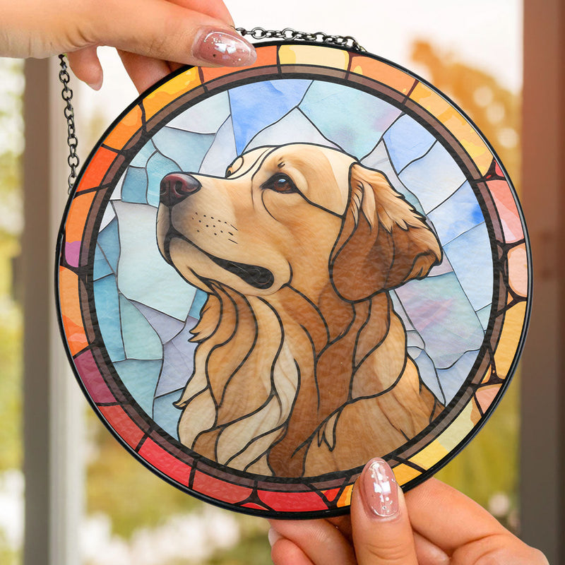 Dog Photo Version 2 - Personalized Custom Window Hanging Suncatcher