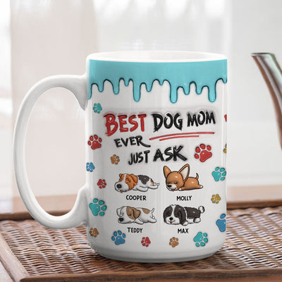 Best Dog Dad Ever - Personalized Custom 3D Inflated Effect Mug