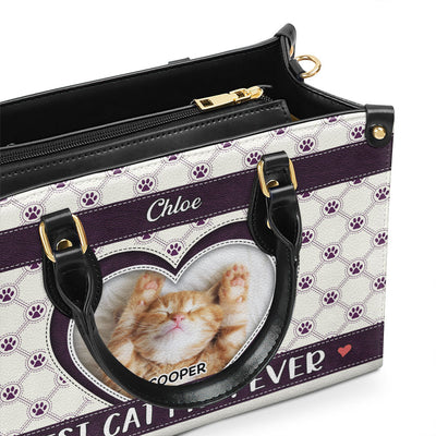 Best Fur Mom Ever - Personalized Custom Leather Bag