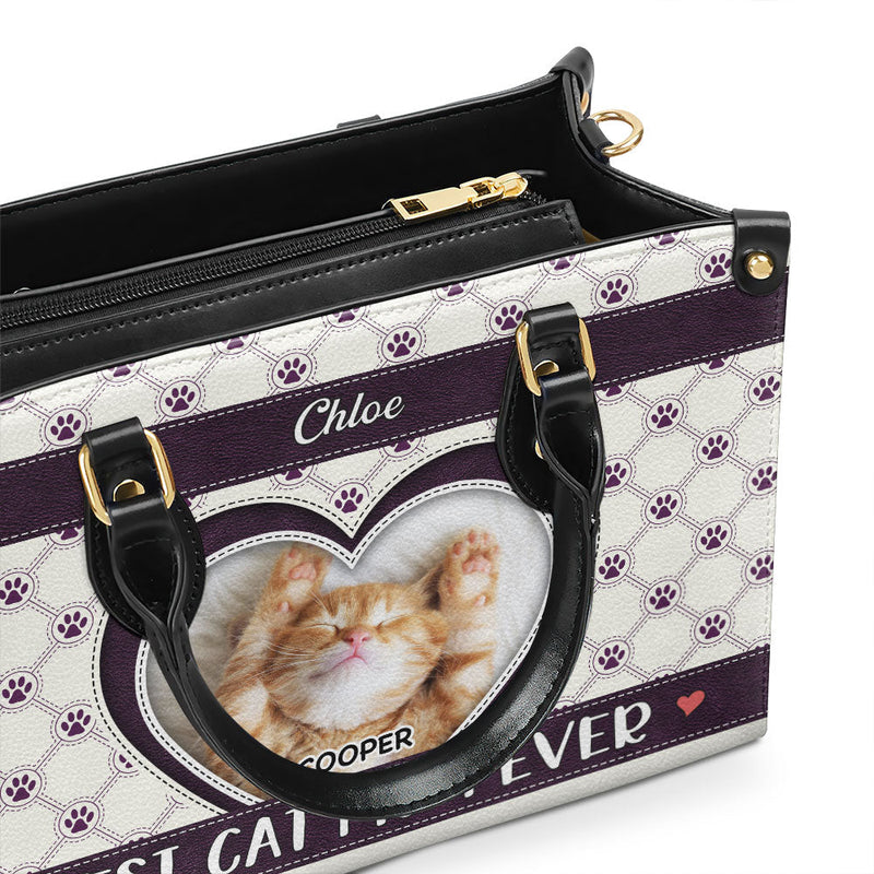 Best Fur Mom Ever - Personalized Custom Leather Bag