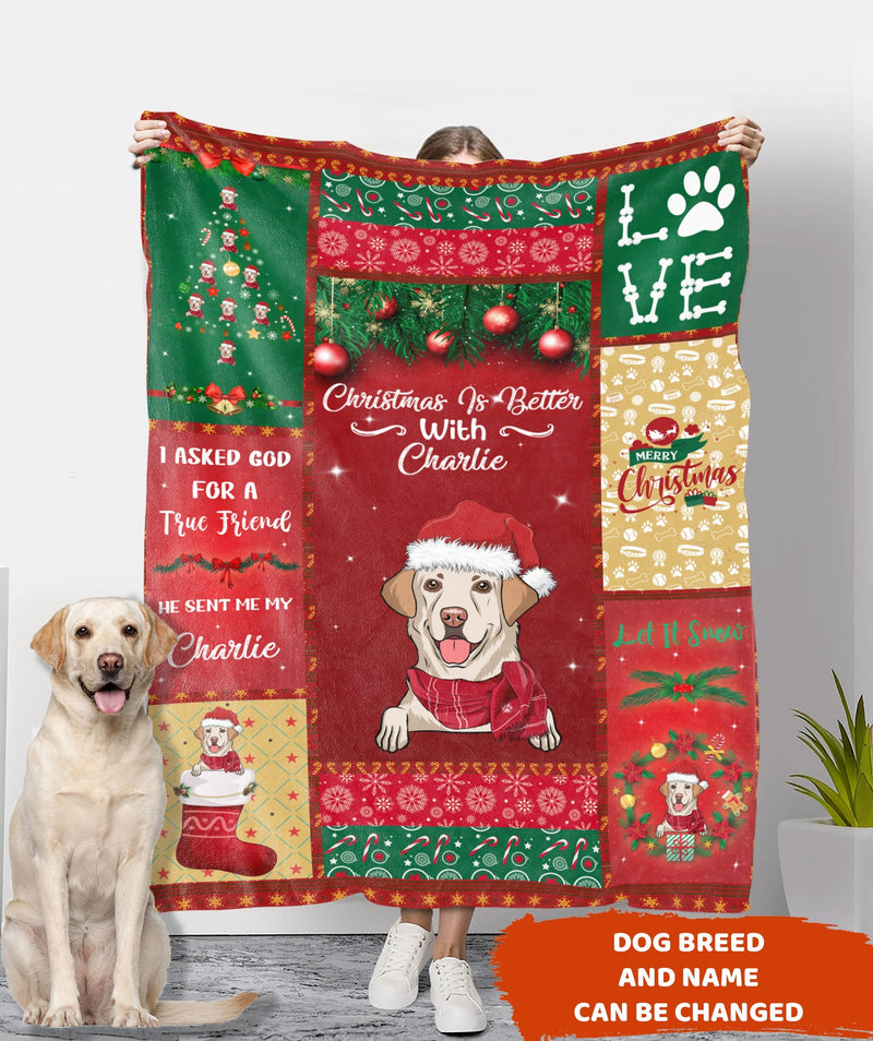 Christmas Is Better With - Personalized Custom Fleece Blanket - Christmas Gifts